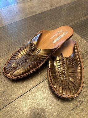 Amuse Society x Matisse Leather Huarache Slide Sandals